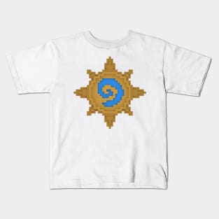 Pixelated Hearthstone Logo Kids T-Shirt